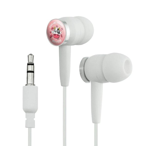 GRAPHICS & MORE Cows are Friends Not Food Vegan Vegetarian Funny Humor Novelty in-Ear Earbud Headphones