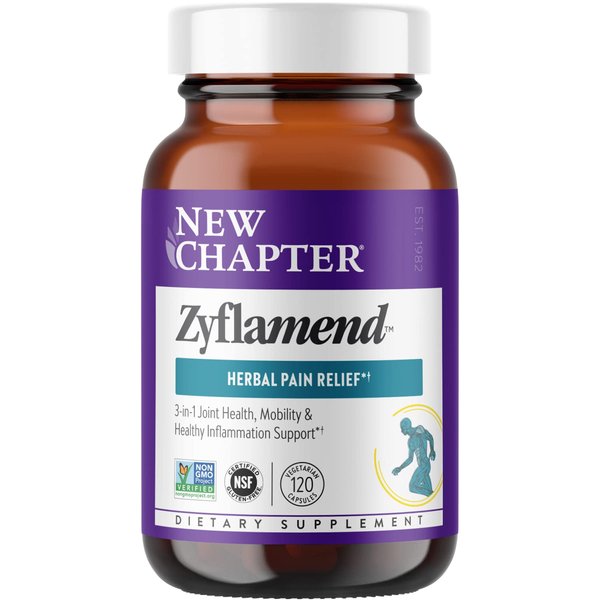 New Chapter Zyflamend™ Multi-Herbal Pain Reliever+ Joint Supplement, 10-in-1 Superfood Blend with Ginger & Turmeric for Healthy Inflammation Response & Herbal Pain Relief+, 120 Count