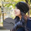 Headbands for Women Mens Head Wrap - Thick Boho Criss Cross Knitted Headband Sports Band Sweat-Wicking Waffle Line Black