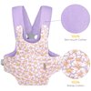 GAGAKU Baby Doll Carrier for Toddler Toy Baby Carrier for Dolls Accessories Doll Carrier for Little Girls – Purple (with Pink Flowers)