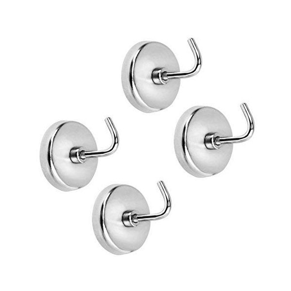 PRIMADA Extra-Strong Set Magnetic Hooks, 2pc, Chrome (2)