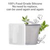 Haakaa Silicone Microwave Steam Sterilizer Bags for Travel, Reusable Silicone Steaming Bags for Baby Bottles, Breast Pump, Accessories, Pacifiers and Teethers, Great for Home and On-the-Go, Grey (1PC)