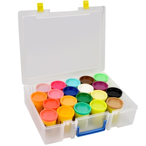 Case for Play-Doh Modeling Compound 20-Pack Case of Colors 3-Ounce Cans,Storage Box Organizer Container Holds 32-Pack of 1-Ounce Modeling Compound for Kid Party Favors(Box Only)