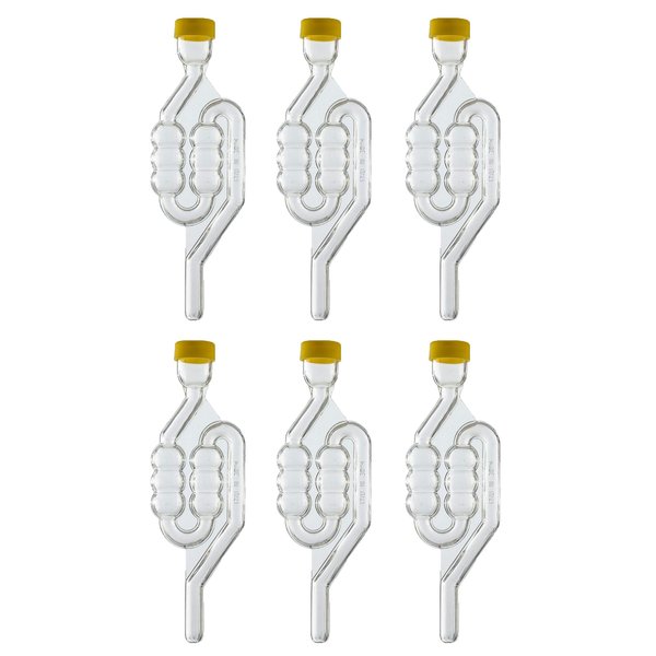 North Mountain Supply 6-Bubble Plastic Airlock For Beer and Wine Making - Pack of 6