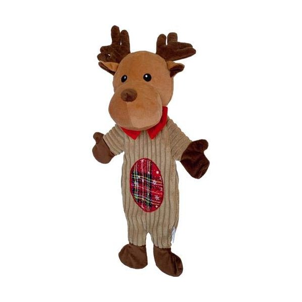 Pet Lou Plush Reindeer Dog Toy, 18 inch, Poly Blend
