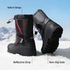 DREAM PAIRS Little Kid Kamick Black Red Mid Calf Waterproof Winter Snow Boots Size 13 M US Little Kid