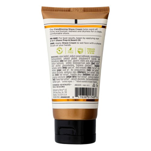 Barrel and Oak - Conditioning Shave Cream, Men's Shaving Cream, Moisturizing Shave Cream, Caffeine & Antioxidant-Rich, Helps Prevent Nicks, Bumps, Redness, & Dry Skin, Vegan (Bourbon Cedar, 2.5 oz)