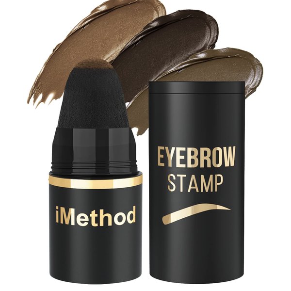 iMethod Eyebrow Stamp for Eyebrow Stencil Kit - Brow Stamp Refill Eyebrow Pomade, Brown