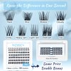Lash Clusters 84 Pcs Cluster Lashes Eyelash Clusters DIY Cluster Eyelash Extensions Individual Lashes Thin Band & Soft (Fair,D-8-16mix)