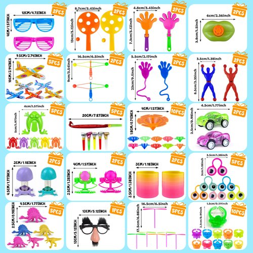 HAVAGDTM 73 PCS Party Favors Goodie Bag Filler Bulk Treasure Box for Classroom Rewards Birthday Party Supplies