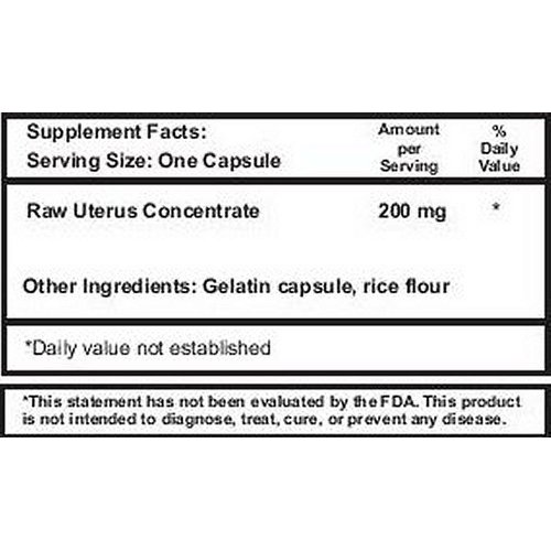 Raw Uterus Glandular Pills for Crossdressing, Transgender and Trans-Women