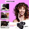 MIRZIANS 4PCS Jumbo Heatless Hair Rollers with 4 Clips- Self Holding Velcro Curlers for Volume only Hairs-Gripping Sticky Hair Curler- No Heat Rollers for Hair Volume Tool-Black Rollers. (66mm*8)