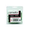 Amelia Beauty | 500 Count 1/2" Rubber Bands | Premium US Made Rubber Hair Ties | Ideal for Ponytails, Braids & Beards | Strong All Day Hold | Convenient Re-closable Container | Lime