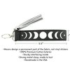 Moon Phase Keychain with Tassel Witchy Gifts for Women Witchcraft Wrist Lanyard Strap