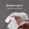 SimplyImagine Countertop Paper Towel Holder Dispenser - White Acrylic Storage Holder for Kitchen or Bathroom Use for Multifold, C Fold, Trifold, Z Fold Hand Towel Napkins - Commercial or Home Use