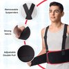 MAXAR Deluxe Industrial Back Brace for Lower Back Pain Women & Men - Back Support Belt for Immediate Relief from Sciatica, Herniated Disc, Scoliosis - Lumbar Support with Removable Suspenders/Straps