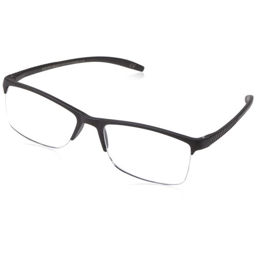 Foster Grant mens Paolo Square Glasses Reading Glasses, Black, 59 mm US