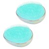2pcs Hair Brush - Egg Round Shape Comb Cute Wet and Dry Use Portable Massage Detangling Brush for Beauty Salon and Home