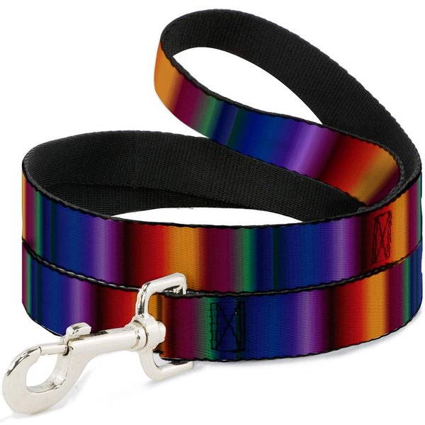 Buckle-Down Pet Leash - Zarape3 Vertical Multi Color Fade - 6 Feet Long - 1.5" Wide