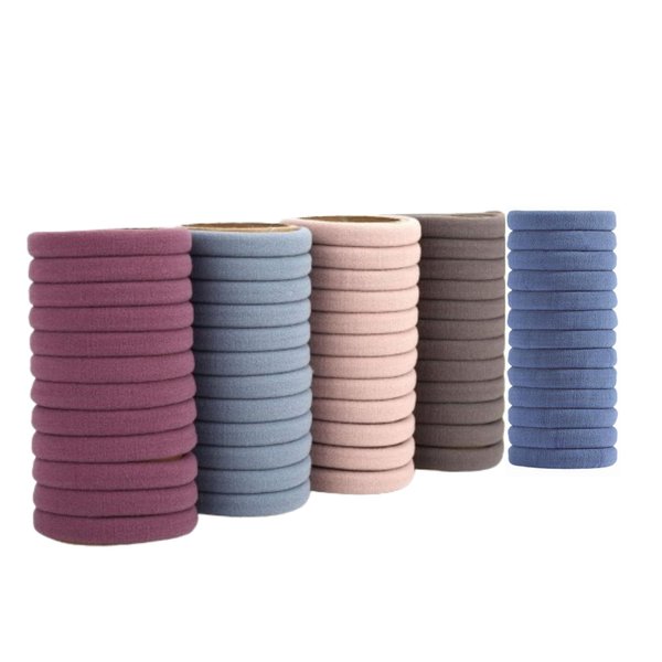 Generic 100Pcs Hair Ties, Elastic Bands for Women, Girls and Kids, Seamless Cotton Hair Accessories for Thick and Thin Hair, No Damage Ponytail Holders, Soft Rubber Bands (100 Seamless Neutral)