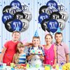 RUMIA Blue 11th Birthday Balloons 24Pcs Navy Blue Black Silver Happy 11th Birthday Latex Balloons Confetti Balloons for Boy Girls 11th Birthday Anniversary Party Decorations Supplies 12 inches
