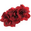 Triple Red Apple Blossom Silk Flower Hair Clip with Teeth
