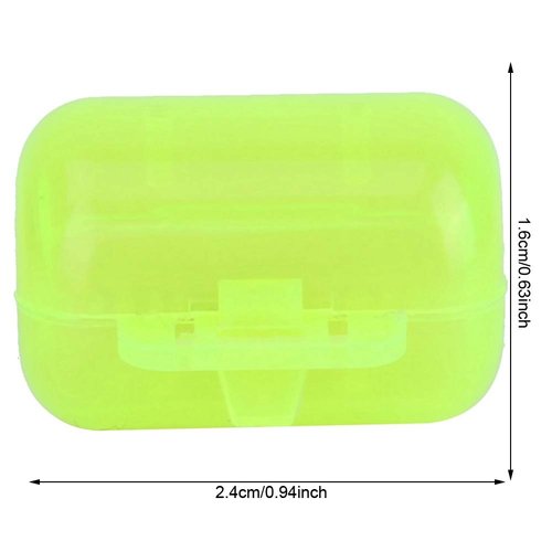 50 Pcs Plastic Fishing Hook Box Tackle Box Clamshell Fluorescent Yellow Squid Lure Hook Box Cover Case Fishing Accessory(Small)