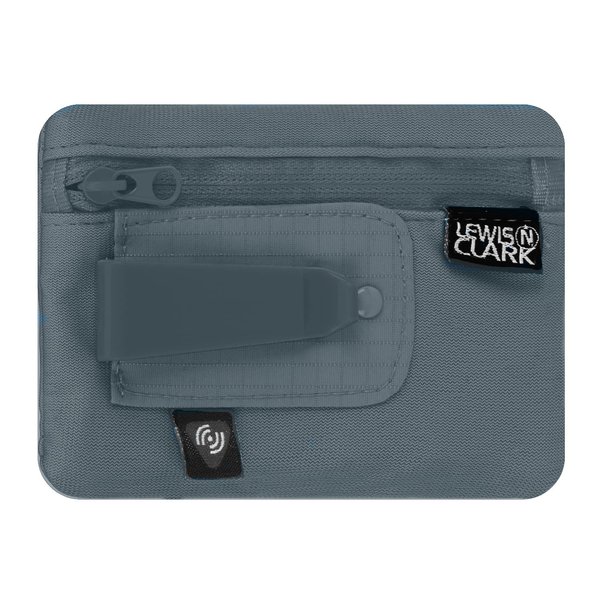 Lewis N. Clark RFID Hidden Clip Stash Money Belt Travel Pouch + Credit Card/Id Holder for Women & Men, Charcoal, One Size