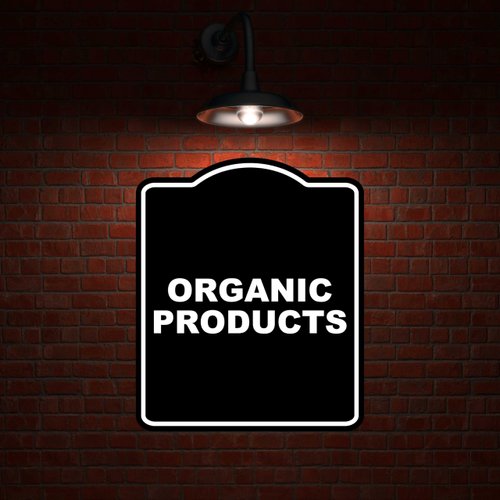 ORGANIC PRODUCTS BLACK Minimalist Aluminum Composite Sign 20 x 24 inches