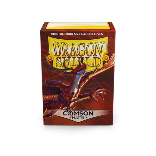 Dragon Shield Matte Crimson Standard Size 100 ct Card Sleeves Individual Pack