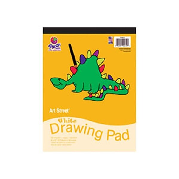 Prang (Formerly Art Street) Drawing Paper Pad, White, Standard Weight, 9" x 12", 48 Sheets