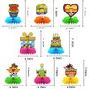 8Pcs Toy Cartoon Story Birthday Party Supplies,Toy Party Honeycomb Centerpieces,Toy Game Theme 3D Table Decorations