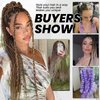 EMMOR Jumbo Braiding Hair Extensions 24 Inch High Temperature Synthetic Fiber 3 pcs Box Braids Braiding Hair Twist Crochet Braids Pre Stretched Kanekalon(Ombre Light Brown)
