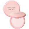 THESAEM Saemmul Perfect Pore Pink Pact - Makeup Finishing Pressed Powder for Sebum Control and Pore Minimization, Soothes Sensitive Skin with Calamine, Setting Powder, Clumps Free 12g