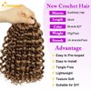 QUEENTAS 6Packs Jamaican Bounce Crochet Hair Extensions 8 inch Ringlet Wand Curl Gogo Crochet Hair Curly Crochet Braids Water Wave Crochet Braiding Hair 72 Roots (8inch,#27)