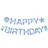 Mermaid Birthday Banner Mermaid Birthday Decorations Glitter Mermaid Birthday Banner Sign Mermaid Party Supplies Little Mermaid Birthday Decorations for Girls Boys Kids Birthday Party Baby Showers
