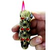 (Without Butane) Jet Torch Lighter, Windproof Lighter Metal Skull Design, Butane Gas Refillable, Good for Gift, Suitable for Outdoor Camping, Sports