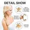 12PCS Small Flower Hair Clips for Women, Gold Flower Hair Claw Clips, Mini Gold Claw Clips for Hair, Tiny Metal Flower Hair Clips, Mini Gold Flower Claw Clips Hair Accessories for Women Girls