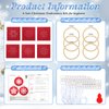 6 Sets Winter Embroidery Kit for Beginners Snowflakes Christmas Cross DIY Needlepoint Kit with Patterns, Instructions, Embroidery Hoops, Threads, Needles, Needle Threader, Ropes, Ribbon (Red)
