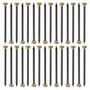 uxcell 100Pcs Picture Hanging Nails, 1.8 x 35mm Iron Decorative Hangers Reusable Hardware Tool for Hanging Pictures Mirrors, Gold & Black