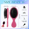 Epakh 6 Pack Mini Wet Hair Brush Travel Detangling Brush Kids Detangler Hair Brushes Toddler Baby Small Detangler Brush Soft Bristle Hair Brush for Women Wet Dry Curly Hair, 6 Colors (Rustic Colors)