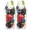 Zappy Tall Square Mini Cube 3oz Clear Plastic Tasting / Sample Shot Glasses Parfait / Souffle Jello Dessert Tumbler Cups 40 Ct Party Mini Dessert Cups