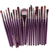 KOLIGHT Set of 20pcs Cosmetic Makeup Brushes Set Powder Foundation Eyeliner Eyeshadow Lip Brush for Beautiful Female (Purple+Coffee)