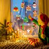 Dunzoom 30 Set Christmas Craft Kit Suncatchers Kit Christmas Tree Santa Gingerbread DIY Suncatchers Craft Kit Make Your Own Suncatcher Paint Sun Catcher Ornaments for Xmas Art Craft Painting Activity