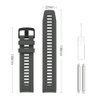 MoKo Watch Strap Compatible with Garmin Instinct Esports/Solar/Tactical/Tide Military Watch,Soft Silicone Adjustable Replacement Band Fit Garmin Instinct 2 Sports GPS Smart Watch - Graphit Gray