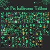 Luminous Halloween Temporary Tattoos for Kids, 216 Pcs Glow in The Dark Halloween Tattoos for Halloween Party Favors Supplies