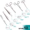 Suture Training Kit, Medical Suture Practice Kit Include 17 Pre-Cut Wounds Suture Pad, Suture Tools, Suture Thread and Needle