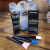 SHILLS Black Mask for Men, Black Mask Purifying Peel Off Mask, Charcoal Mask, Blackhead Removal Mask, Peel Off Mask, Charcoal Mask and a Brush Set