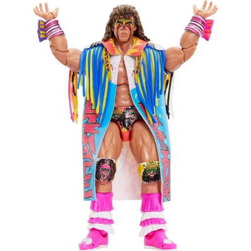 Mattel WWE Ultimate Edition Action Figure & Accessories Set, Warrior 6-inch Collectible with 30 Articulation Points, Swappable Pieces & Entrance Gear