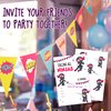 LWBEO 20 Birthday Invitation Cards With Envelopes， Happy Birthday Celebration Invitation for Boys or Girls, Ninja Girls Warrior Party Birthday Party Supplies -A45